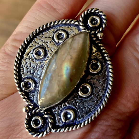 New Labradorite 925 Silver Ring. - Picture 6 of 9